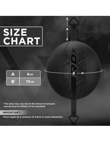 Bolsa de Boxeo Doble Extremo RDX 70cm con Cuerda Bungee 121.92cm