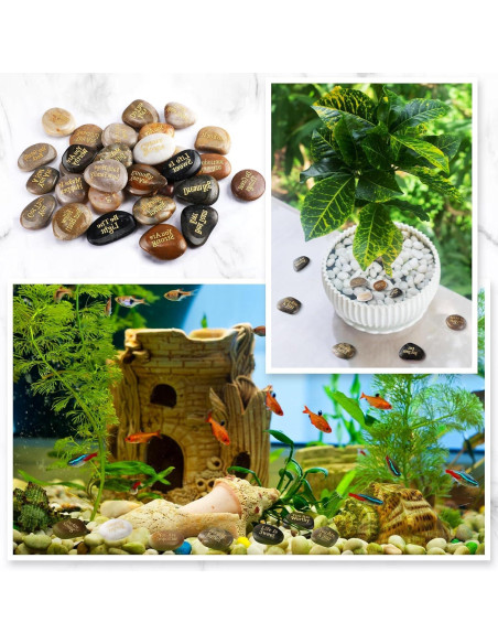 30 Piedras Inspiradoras Sasylvia - Mensajes Positivos 2.54-5.08 cm