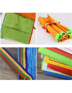 Banderas de Oración Tibetanas Oun Nana - Paquete de 100 - 25.4x27.9cm 2
