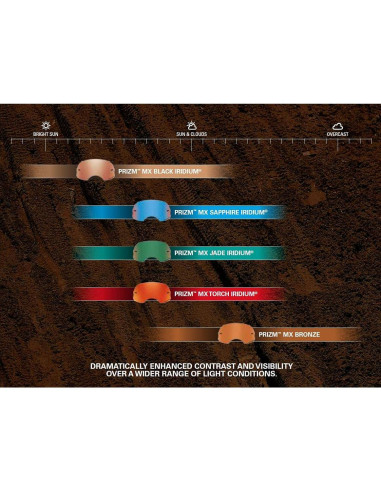 Lentes de repuesto Oakley Prizm MX marrón para motocross