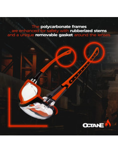 Gafas de Seguridad Global Vision Octane 2 Pares Lentes UV400 2