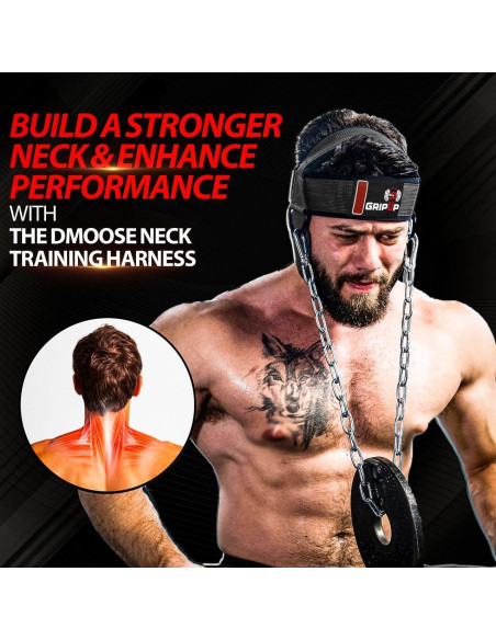 Arnés de Cuello GripUp - Entrenador de Fuerza Ajustable