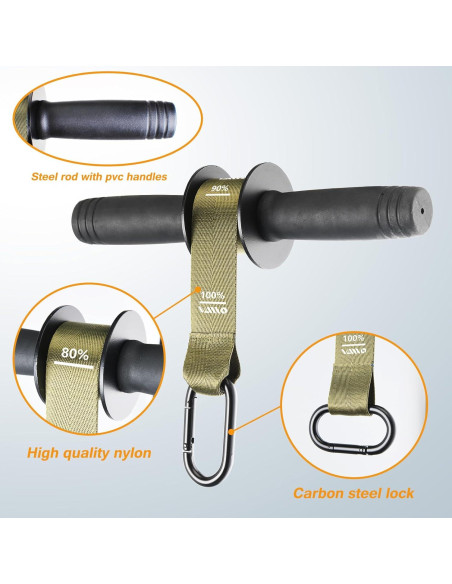 Fortalecedor de Antebrazo VAIIO con Rodillo de Muñeca - Verde Militar