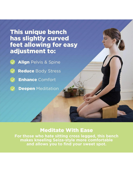 Banco de Meditación Ergonómico Bean Products - Bambú Plegable