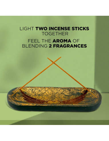 Soporte de Incienso Raajsee Madera Tallada 27.94x10.16cm