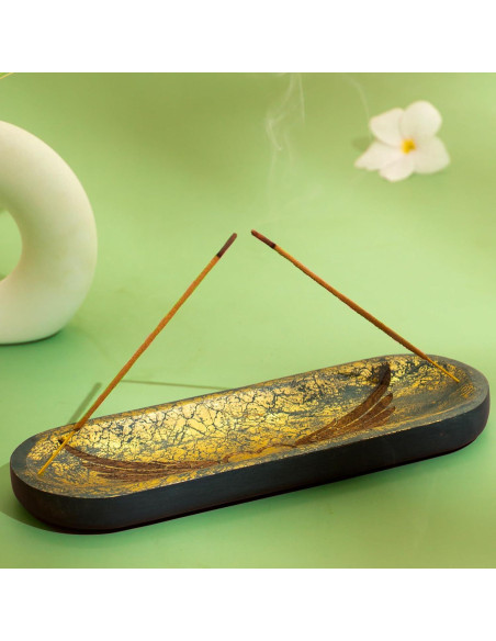 Soporte de Incienso Raajsee Madera Tallada 27.94x10.16cm