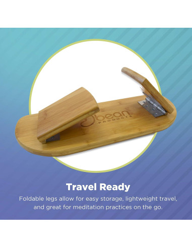 Banco de Meditación Ergonómico Bean Products - Bambú Plegable
