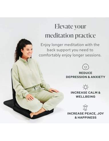 Silla de Meditación Plegable Mindful Modern - Cojín de Trigo Sarraceno
