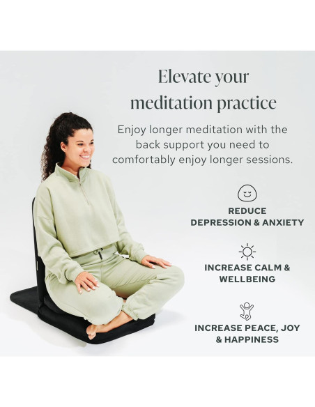 Silla de Meditación Plegable Mindful Modern - Cojín de Trigo Sarraceno