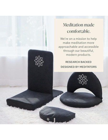 Silla de Meditación Plegable Mindful Modern - Cojín de Trigo Sarraceno