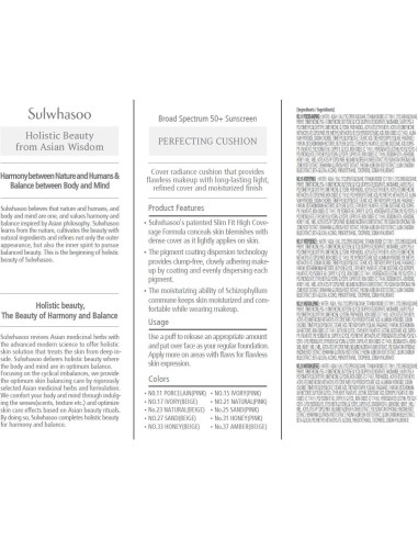 Cojín Base Ligera Sulwhasoo 15 Rosa Marfil SPF 50+