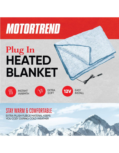 Manta Calentada Motor Trend MTWA3001N 147x107 cm Azul