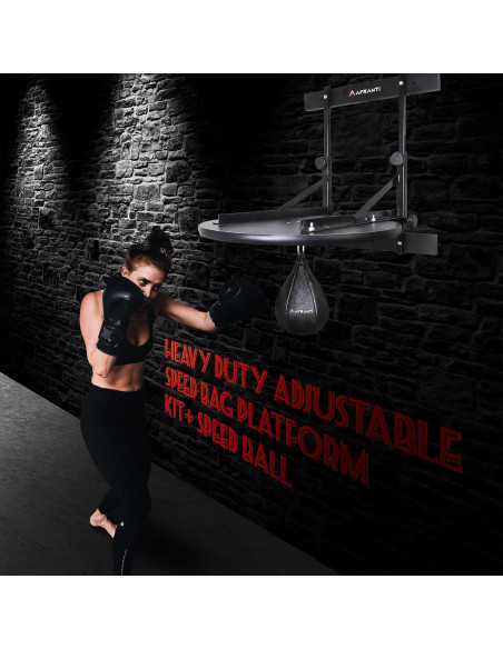 Kit Plataforma Bolsa Velocidad Afranti 24" Ajustable Boxeo