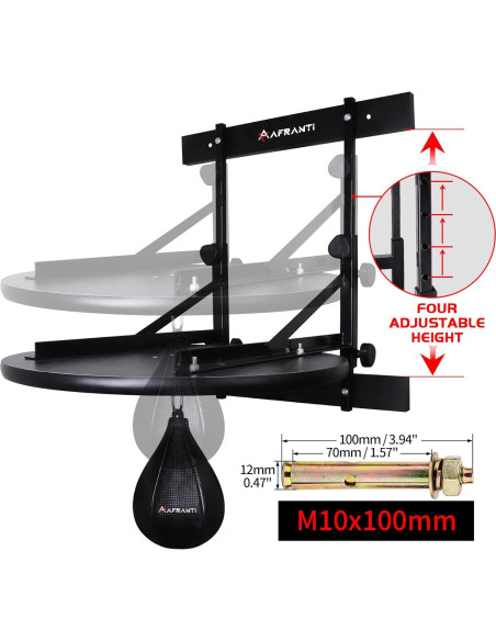 Kit Plataforma Bolsa Velocidad Afranti 24" Ajustable Boxeo