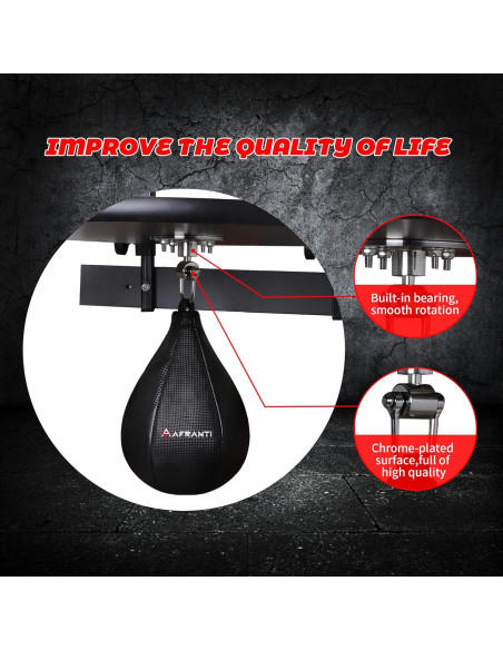 Kit Plataforma Bolsa Velocidad Afranti 24" Ajustable Boxeo