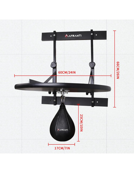 Kit Plataforma Bolsa Velocidad Afranti 24" Ajustable Boxeo