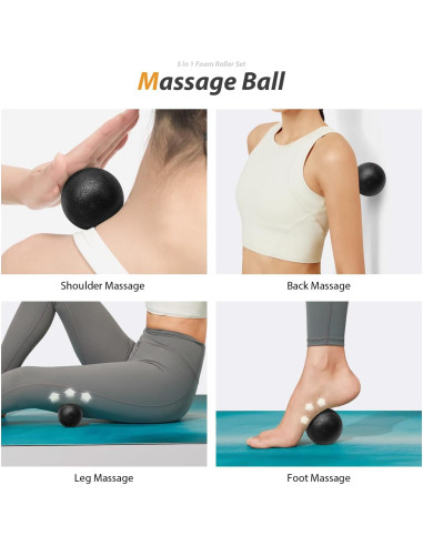 Set de Rodillos de Espuma 5 en 1 SUBCULTUREPICK para Masaje