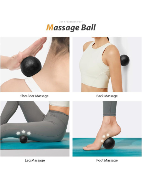 Set de Rodillos de Espuma 5 en 1 SUBCULTUREPICK para Masaje