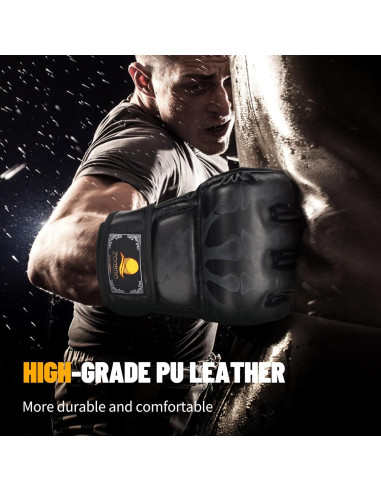 Guantes MMA ZooBoo con Banda Ajustable para Entrenamiento