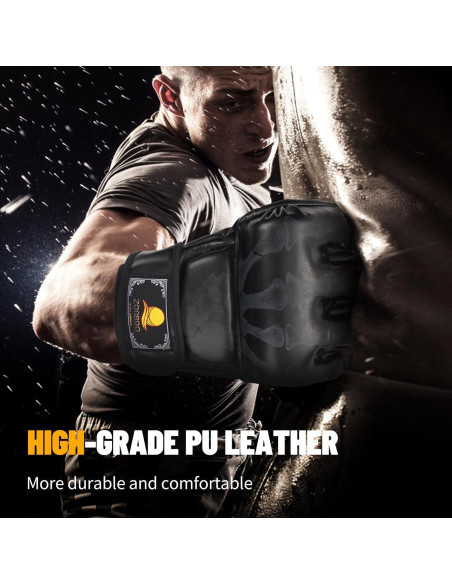 Guantes MMA ZooBoo con Banda Ajustable para Entrenamiento