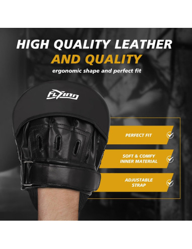 Mitones de Boxeo FIVING - Almohadillas de Cuero PU Unisex