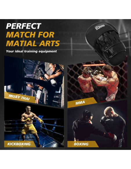 Mitones de Boxeo FIVING - Almohadillas de Cuero PU Unisex