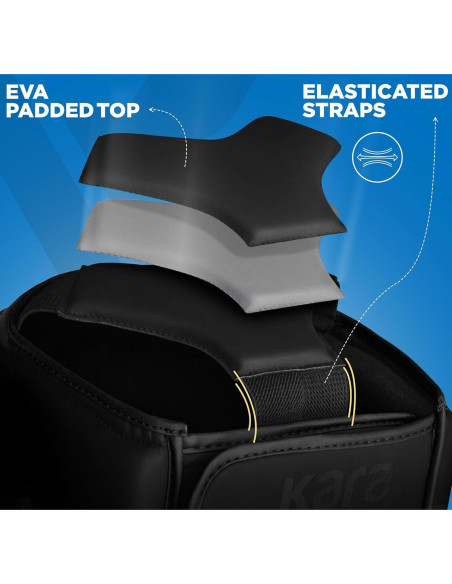 Casco de Boxeo RDX Kids Ajustable Negro para Niños