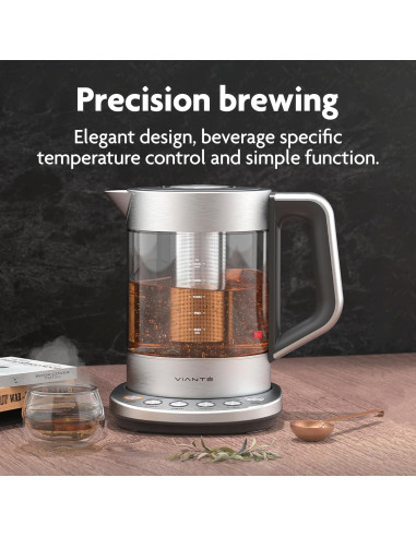 Hervidor Eléctrico Vianté 1.5L con Infusor y Control T