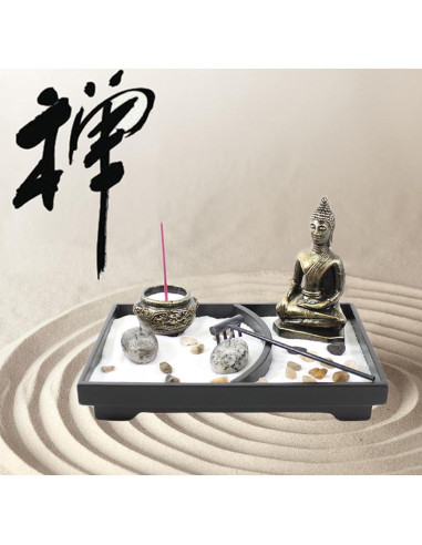 Jardín Zen de Mesa Buda Multicolor 10 Piezas Bruxinha do Cajado