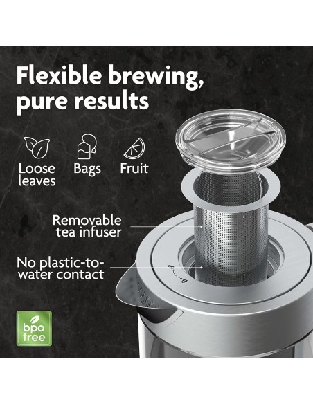 Hervidor Eléctrico Vianté 1.5L con Infusor y Control T