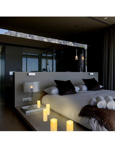 Juego de 2 Velas LED Sin Llama Aignis con Control Remoto