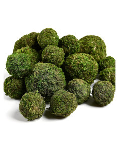 Bolas de Musgo Artificial Usmola 18pcs Verde 3.2" y 2"