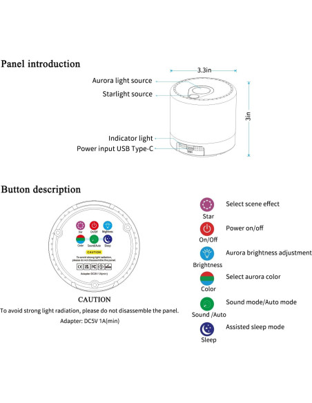 Proyector Galáctico LED SHENZHEN SA202G con Control Remoto