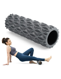 Rodillo de Espuma Zmarthumb 38cm para Masaje Muscular Gris