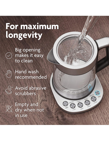 Hervidor Eléctrico Vianté 1.5L con Infusor y Control T