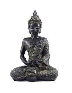 Estatua de Buda Negro Bellaa 14 cm Meditación Dhyana Mudra 2