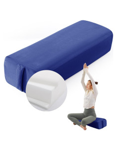 Almohada Bolster de Yoga MABOZOO 65x25x15 cm Azul