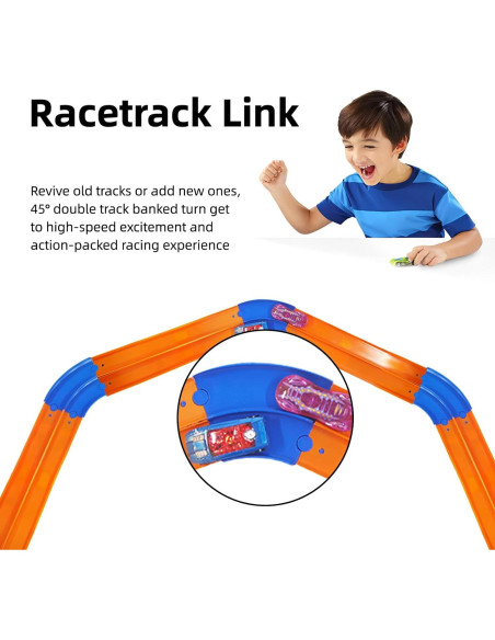 Conector Curvado Doble 45 K TOMOTO para Pista Hot Wheels Conector Curvado Doble 45 K TOMOTO para Pista Hot Wheels