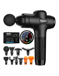 Pistola de Masaje TOLOCO X8 Eléctrica Profunda 10 Cabezas
