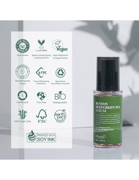 Sérum de Té Verde Profundo BENTON 30ml Hidratante Sérum de Té Verde Profundo BENTON 30ml Hidratante