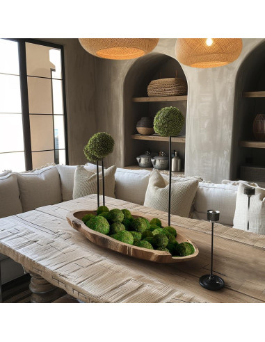 Paquete de 18 bolas de musgo decorativas Biubee - 6 de 7.87 cm y 12 de 5.58 cm