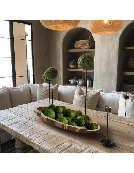 Paquete de 18 bolas de musgo decorativas Biubee - 6 de 7.87 cm y 12 de 5.58 cm