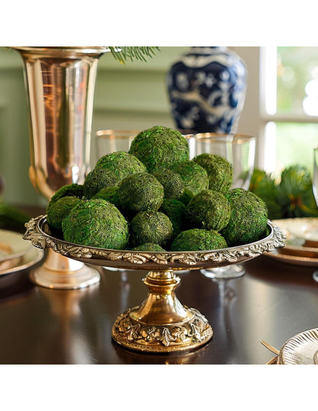 Paquete de 18 bolas de musgo decorativas Biubee - 6 de 7.87 cm y 12 de 5.58 cm