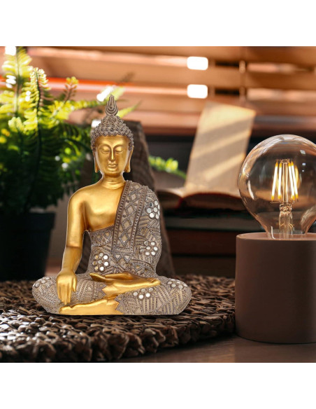 Estatua de Buda Dorada 26.4 cm - Decoración Zen para Hogar