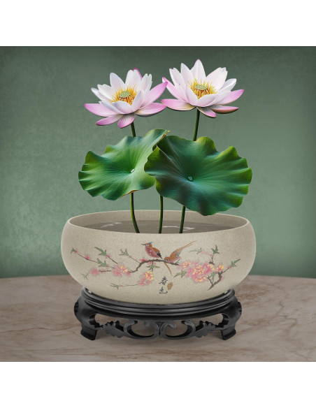 Maceta de Cerámica Lotus Bowl Genérica Mediana Gris2 para Bonsái Maceta de Cerámica Lotus Bowl Genérica Mediana Gris2 para Bonsái