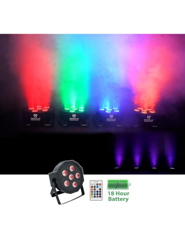 Luz de Lavado Rockville PAR 61 RGBWA+UV Recargable