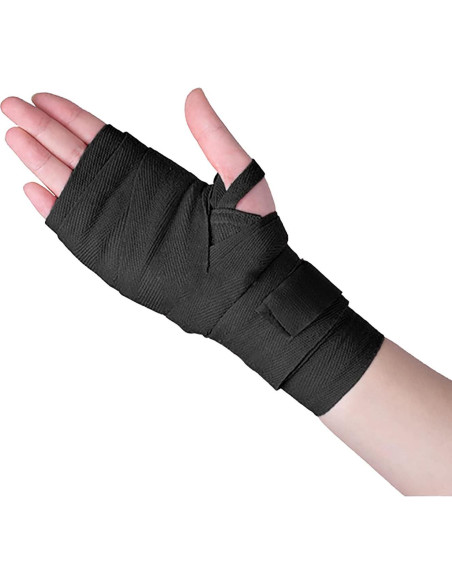 Envolturas de Mano para Boxeo Starsouce 3.5m Algodón Negro