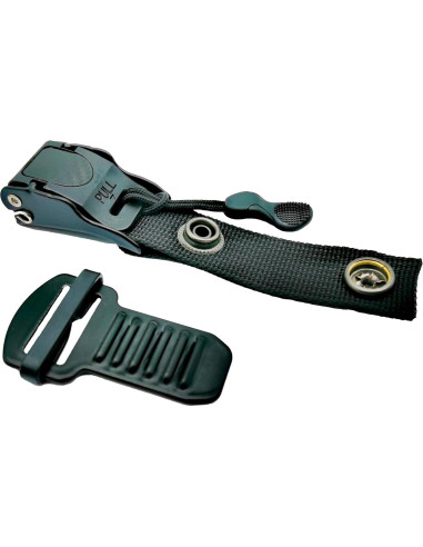 Kit de hebilla de liberación rápida ZYRELYNX para casco negro
