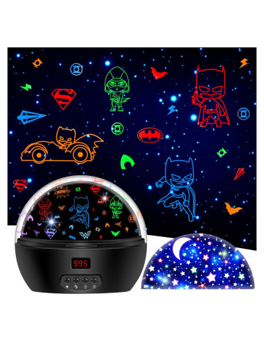 Proyector de Luz Nocturna DCAUT Batman 360 con Temporizador