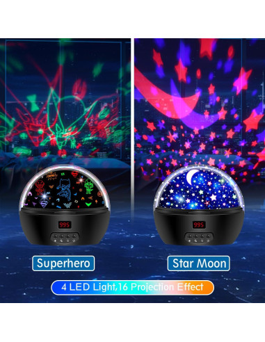 Proyector de Luz Nocturna DCAUT Batman 360 con Temporizador